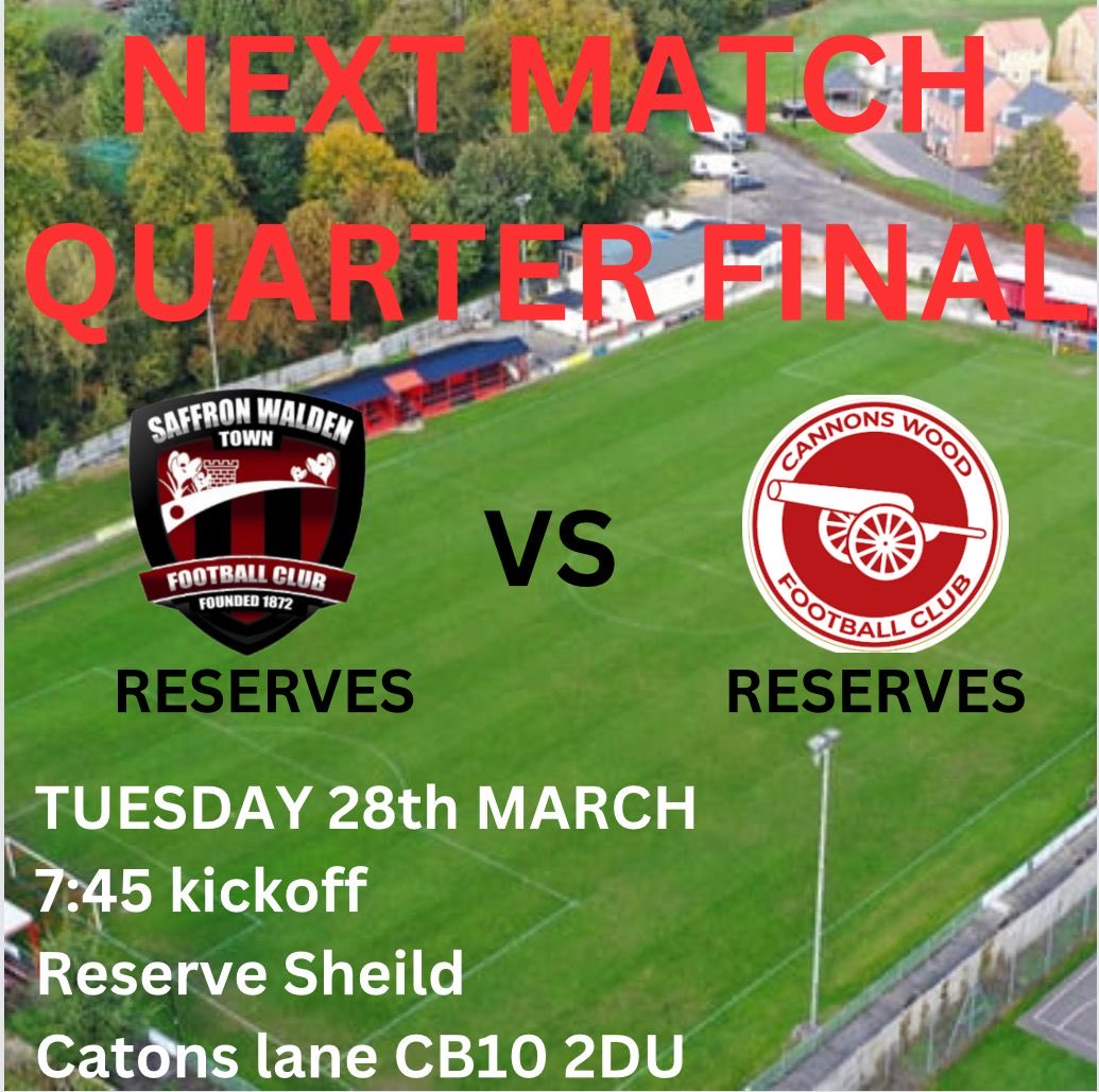 Steven Ince (@stevenince7) on Twitter photo This coming Tuesday we take in Cannons Wood Reserves in the Reserve Shield Quarter Final. Should be a really good game of football. <a href="/SWTFootballClub/">Saffron Walden Town FC</a> <a href="/SWCommunityFC/">Saffron Walden Community FC</a> This coming Tuesday we take in Cannons Wood Reserves in the Reserve Shield Quarter Final. Should be a really good game of football. <a href="/SWTFootballClub/">Saffron Walden Town FC</a> <a href="/SWCommunityFC/">Saffron Walden Community FC</a>