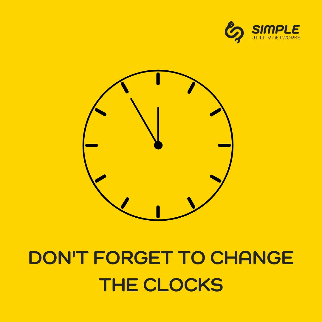 SimpleUtility's tweet image. DON&apos;T FORGET TO CHANGE THE CLOCKS 🕜

Tomorrow morning the clocks go forward as we welcome British Summer Time. 

#summer #spring