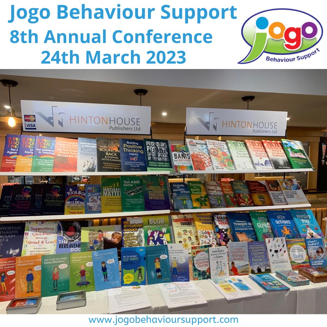 We where delighted that #HintonHousePublishers joined #JogoBehaviourSupport at their 8th Annual Conference.  Hinton House is a specialist, independent publisher of books and resources for professionals working in #education, #counselling and #socialcare.  

#jogoconference2023