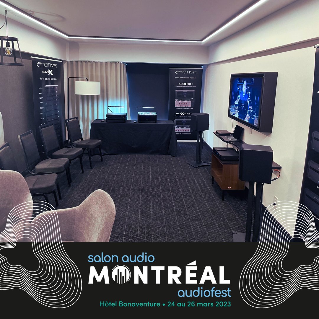 Day 2 at Montreal Audiofest: Discover Emotiva Audio's cutting-edge technology in rooms 1225-1227 and experience the power of high-fidelity sound. Our live demos and expert team will take your music experience to the next level. Don't miss out!