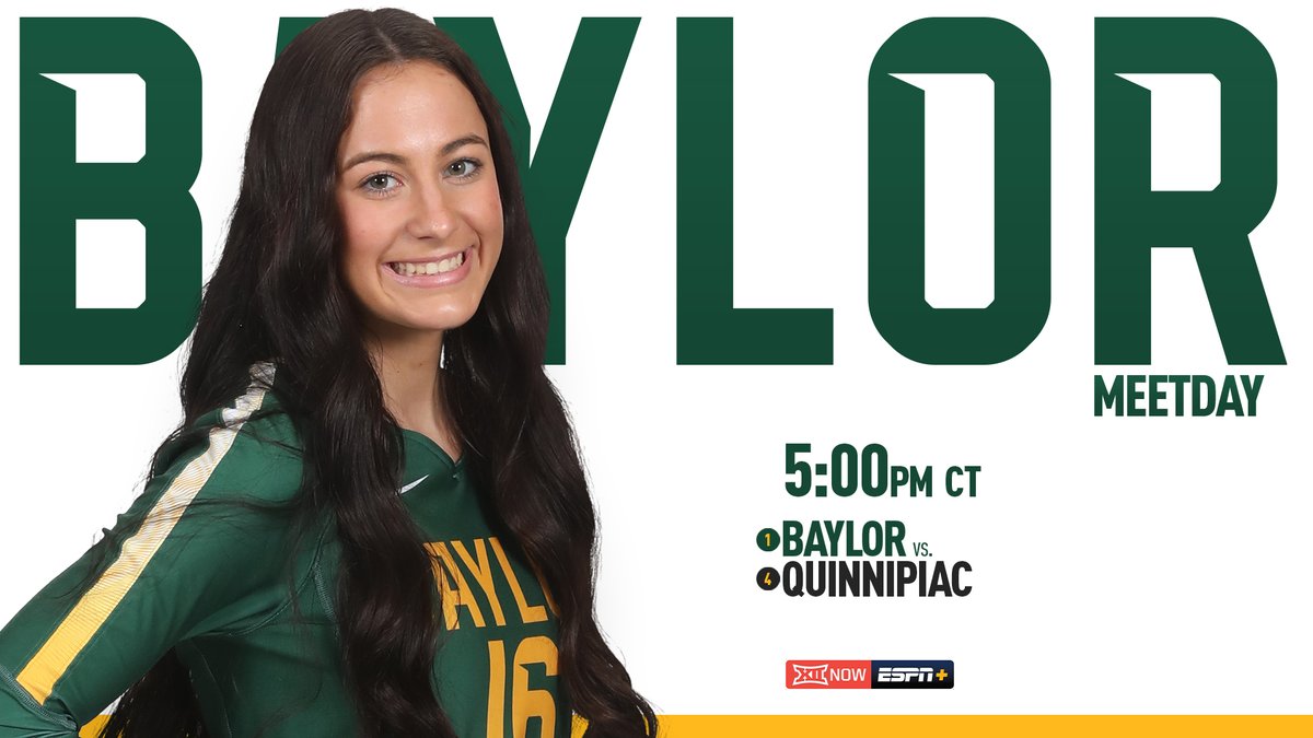 BaylorAcroTumb's tweet image. 🗣SECOND MEET DAY OF THE WEEK, GET EXCITED!

🆚Quinnipiac
⏰5pm
📺ESPN+ bit.ly/3z57uIX
📊baylorbea.rs/3plBMTA

#SicEm🐻