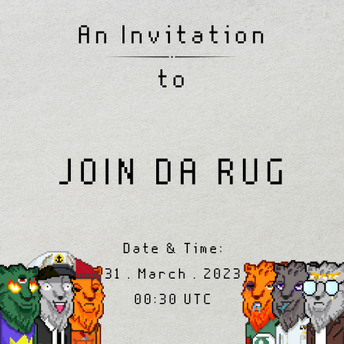 KrugsNFT's tweet photo. #SaveTheDate We have fixed our mint date.

- No hype
- No shill
- No bots
- Only a good ole rug

Be sure to take part in our daily #NFTgiveaways
as we count down to the mint

#Solana #NFT #freemints https://t.co/xO1NyifAeR