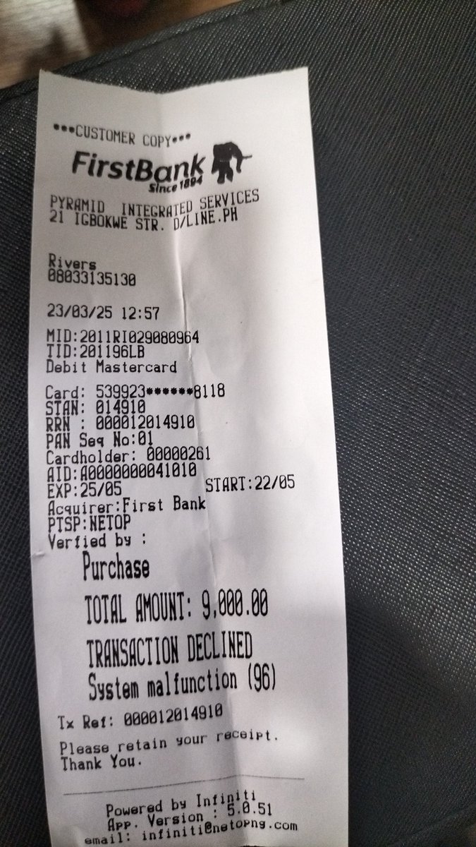 Jomavicphc's tweet photo. @FirstBankngr My transaction today 25th march 2023 was declined while I was debited
Acct: 3016816917
Name: Amadi Euphemia C
Acquirer: first bank https://t.co/6c449a3iMq