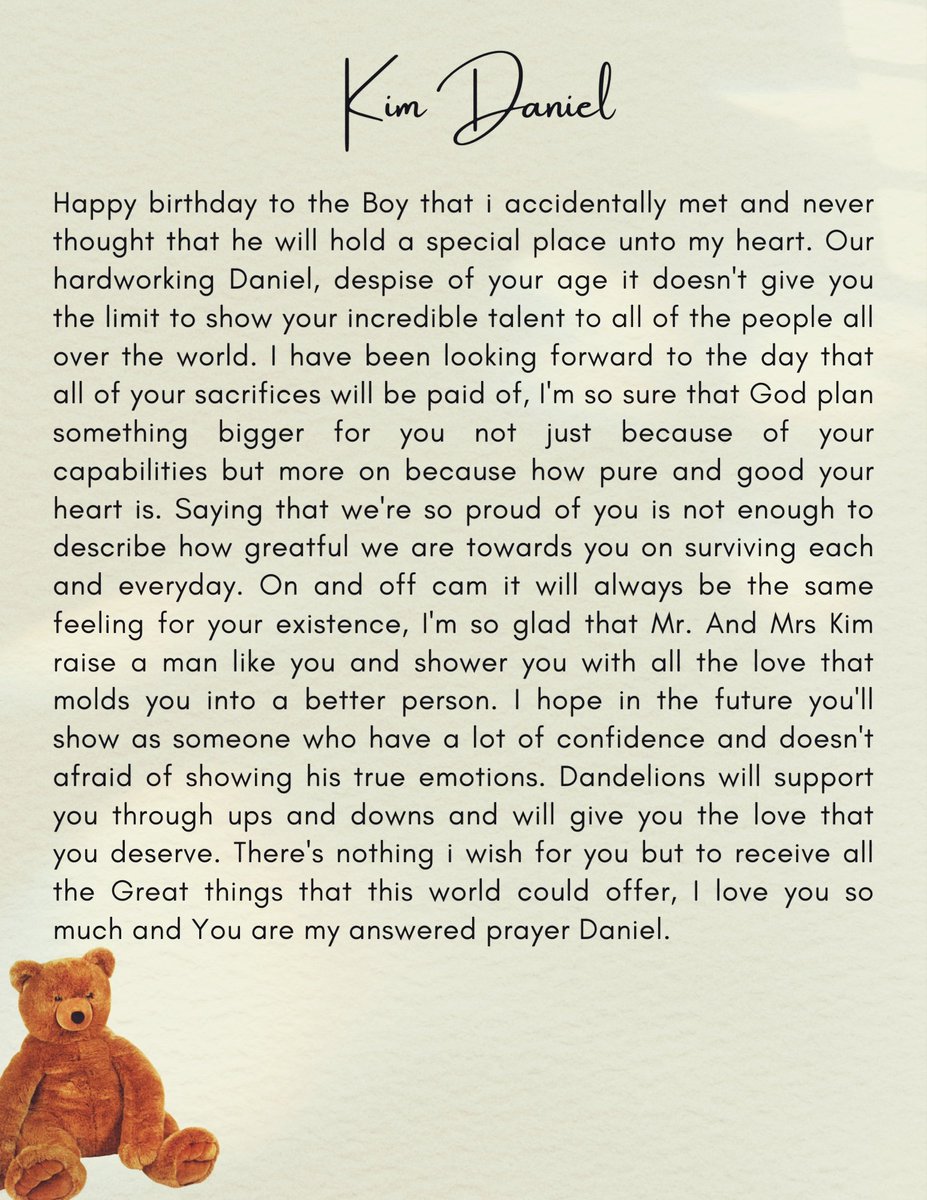 I don't know how to describe everything but this isn't enough. Happy birthday Dani, I love you always.