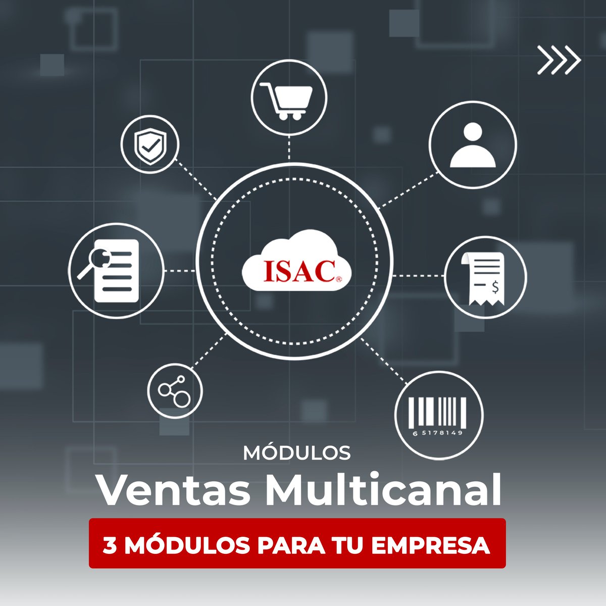 erpisaccl's tweet photo. Potencia tu negocio con los módulos de ISAC®.

MÓDULOS ISAC® VENTAS MULTICANAL
• Facturación electrónica.
• Control de existencia.
• Sitios web e-commerce.

Conoce más de los módulos en:
https://t.co/QH4wcSHIlu

#ISAC #FacturaciónElectrónica #ControlExistencias #SitiosWeb https://t.co/pwEOwLlD6A