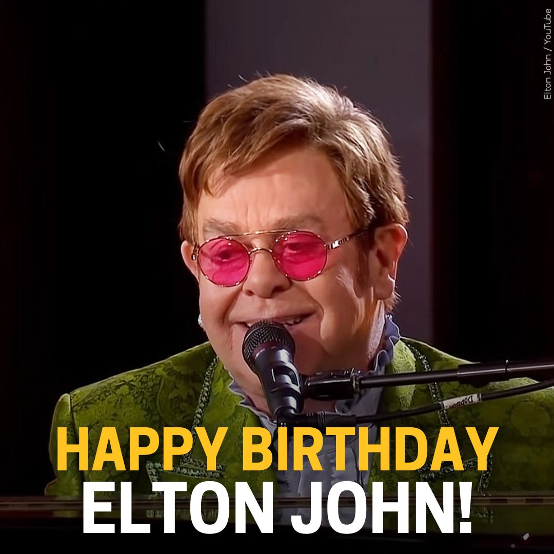 Happy Birthday, Elton John! The Grammy-award winning singer and songwriter turns 76 today! 