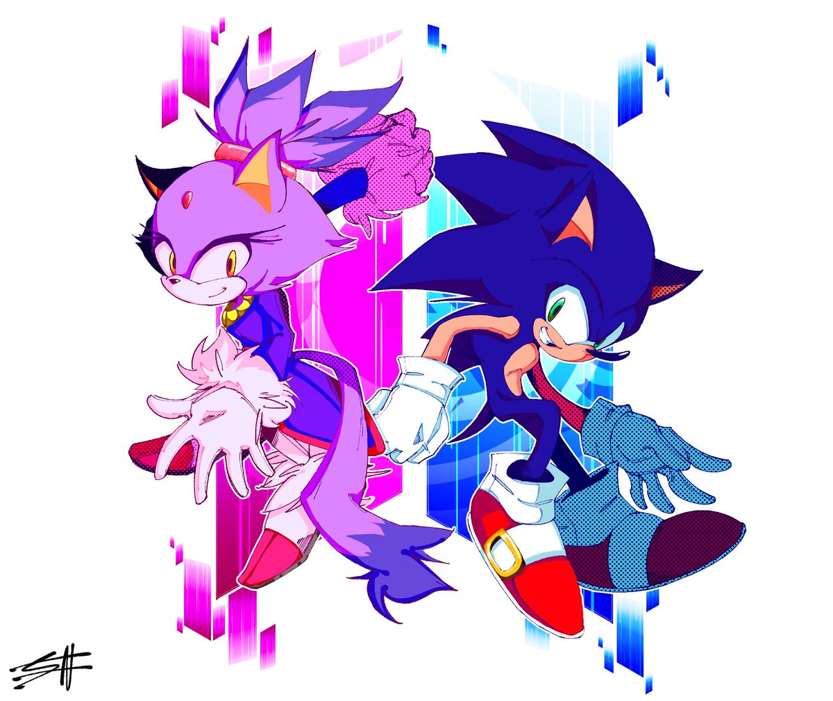 back 2 back. 🎶

#BlazeTheCat #SonicTheHedgehog #SonicRush