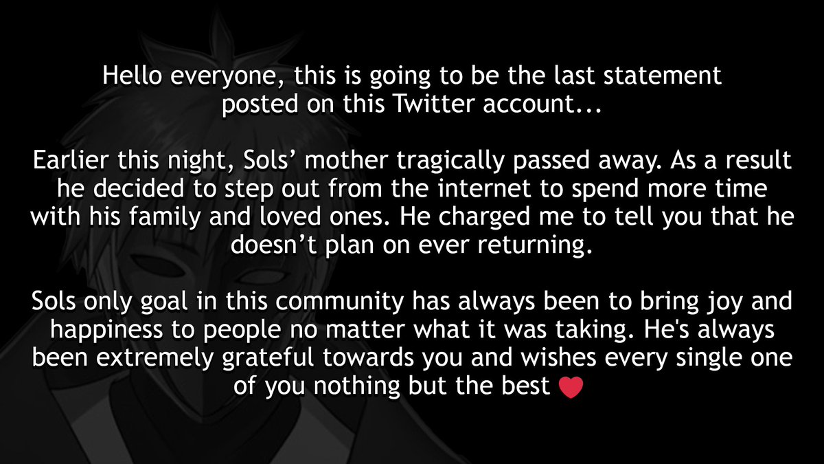 McSolsy's tweet image. Goodbye everyone ❤️