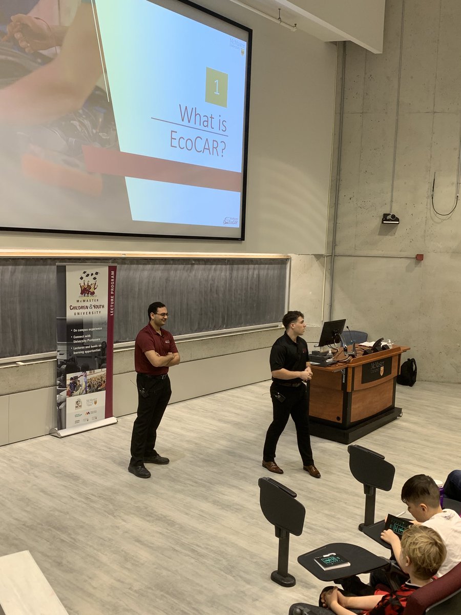 MCYU (@mcmastercyu) on Twitter photo What is a EcoCar? Young people are exploring this question <a href="/McMasterU/">McMaster University</a> with the team from <a href="/MacEngEcoCAR/">Mac Eng EcoCAR Challenge</a> . How do we make a eco friendly car go really fast! Why do we need electric cars? Are they cool 😎? Kids asking questions to discover and create What is a EcoCar? Young people are exploring this question <a href="/McMasterU/">McMaster University</a> with the team from <a href="/MacEngEcoCAR/">Mac Eng EcoCAR Challenge</a> . How do we make a eco friendly car go really fast! Why do we need electric cars? Are they cool 😎? Kids asking questions to discover and create