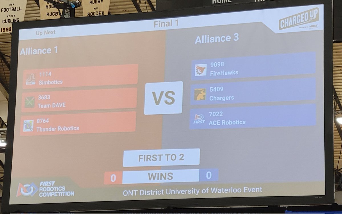 Great to see two #wcdsbawesome  Robotics teams in the final at the Waterloo Robotics Competition. Go <a href="/StDavidCeltics/">St David Catholic Secondary School</a> &amp; <a href="/StBenedictCSS/">St. Benedict C.S.S.</a>