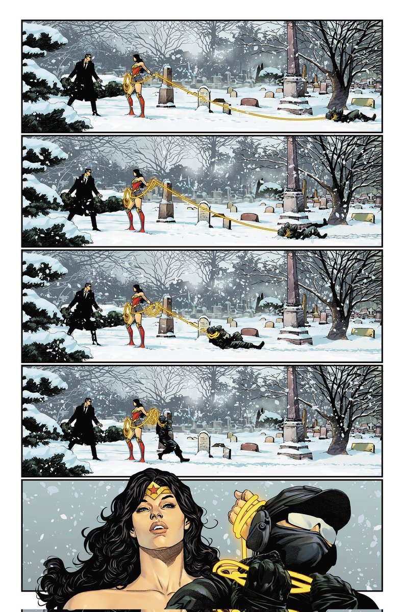 Just revealed. Pages from Wonder Woman #1 by @Sampere_art and @tomeu_morey. We’re going big. We’re going epic. Out in September.