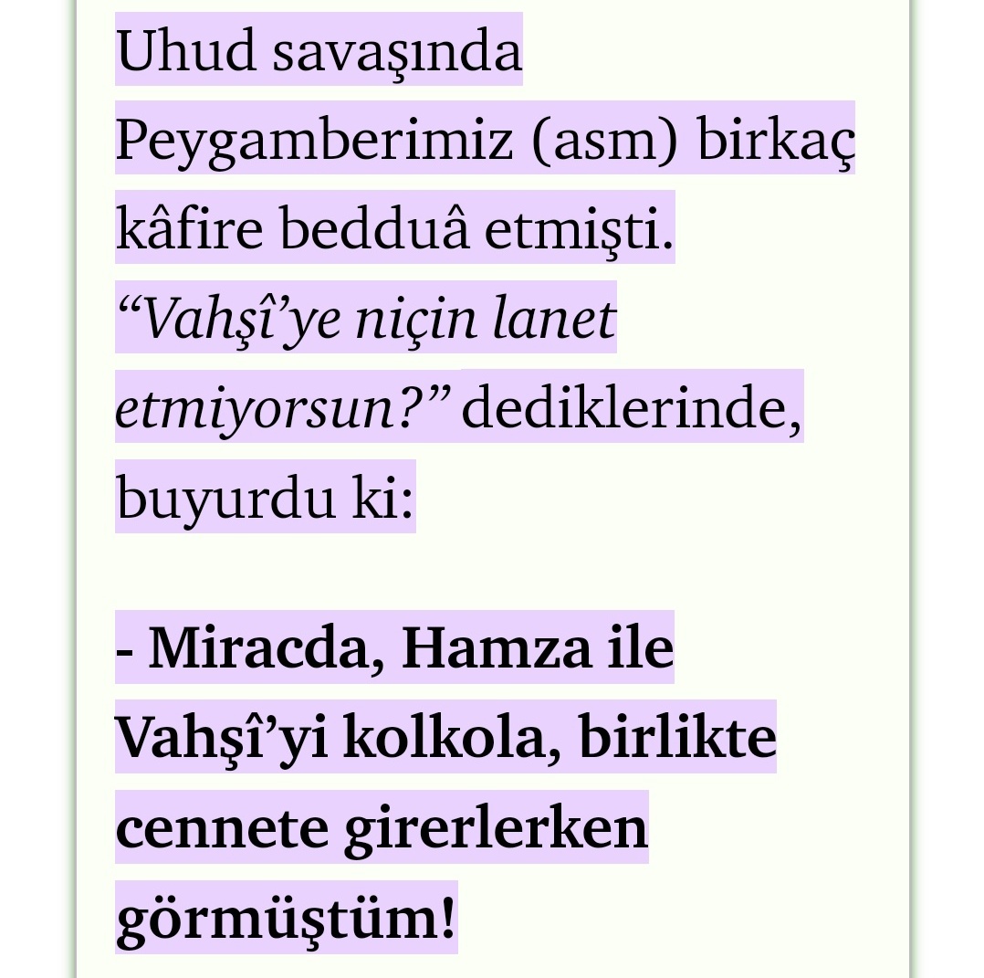 ALLAH’IN ﷻ MERHAMETİ NE BÜYÜK...

Vahşî : Uhud’da Hz. Hamza’yı şehid eden ve daha sonra müslüman olan Habeşli köle, sahâbî.