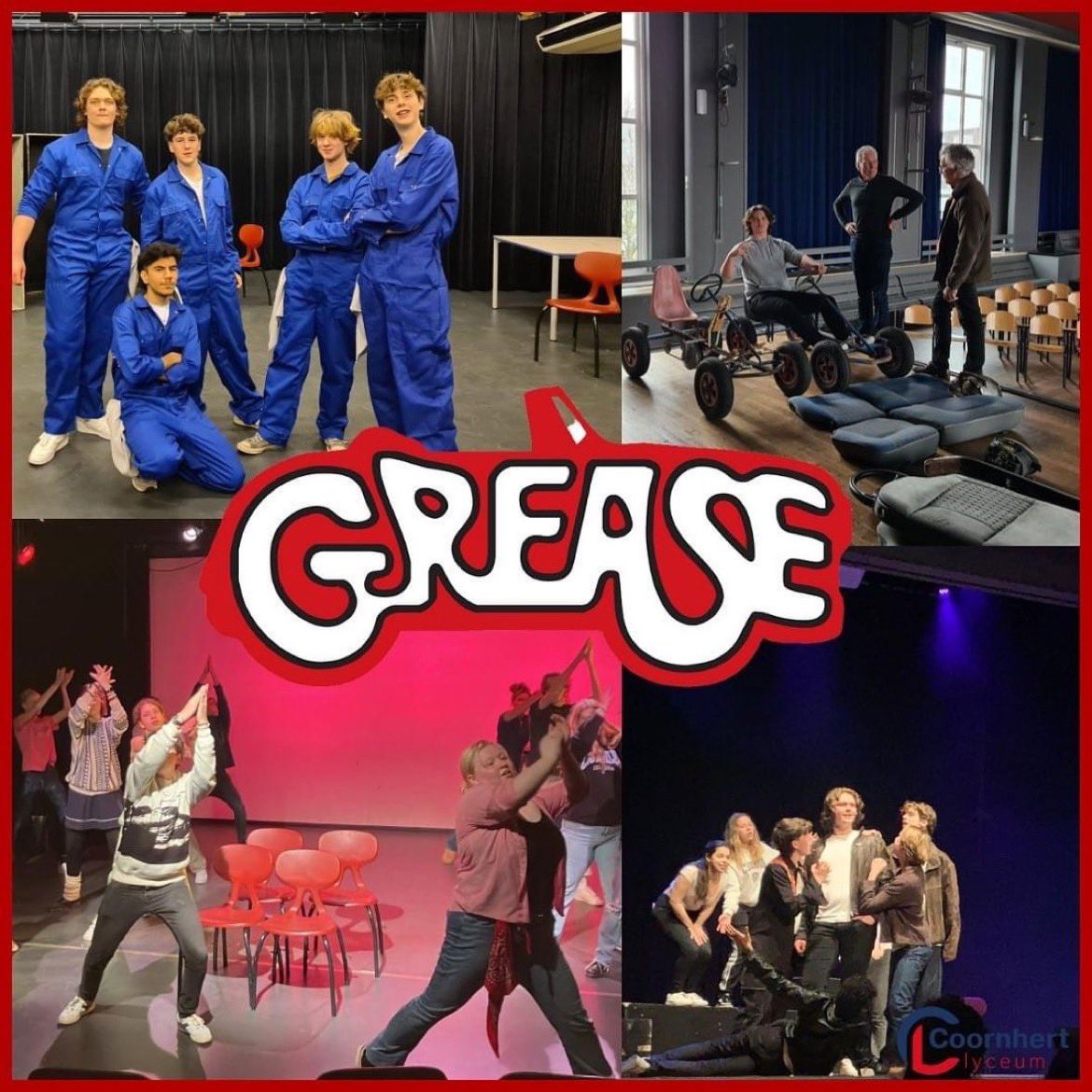 Op 19, 20 en 21 april presenteert het Coornhert Lyceum “Grease the Musical”!

Er wordt al sinds juni vorig jaar druk gerepeteerd om een fantastische voorstelling te maken.

Komt u ook kijken?

Coornhert. Vorm je toekomst.

#cultuurprofiel #daltonvo #dalton #onderwijs