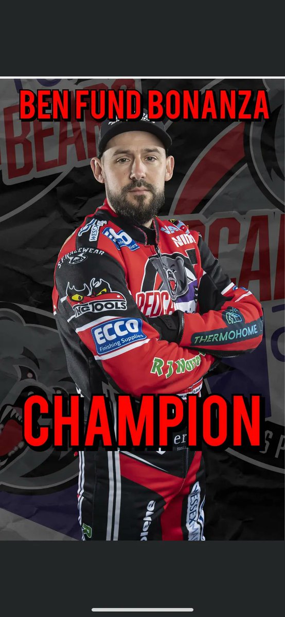 RedcarBears's tweet photo. King wins Ben Fund Bonanza! 

A huge congratulations to Redcar’s Danny King who today has won the annual Ben Fund Bonanza at Kings Lynn! 

Not a bad way to start the season Danny! 💪

📸 Taylor Lanning https://t.co/AQHHCyQr2k