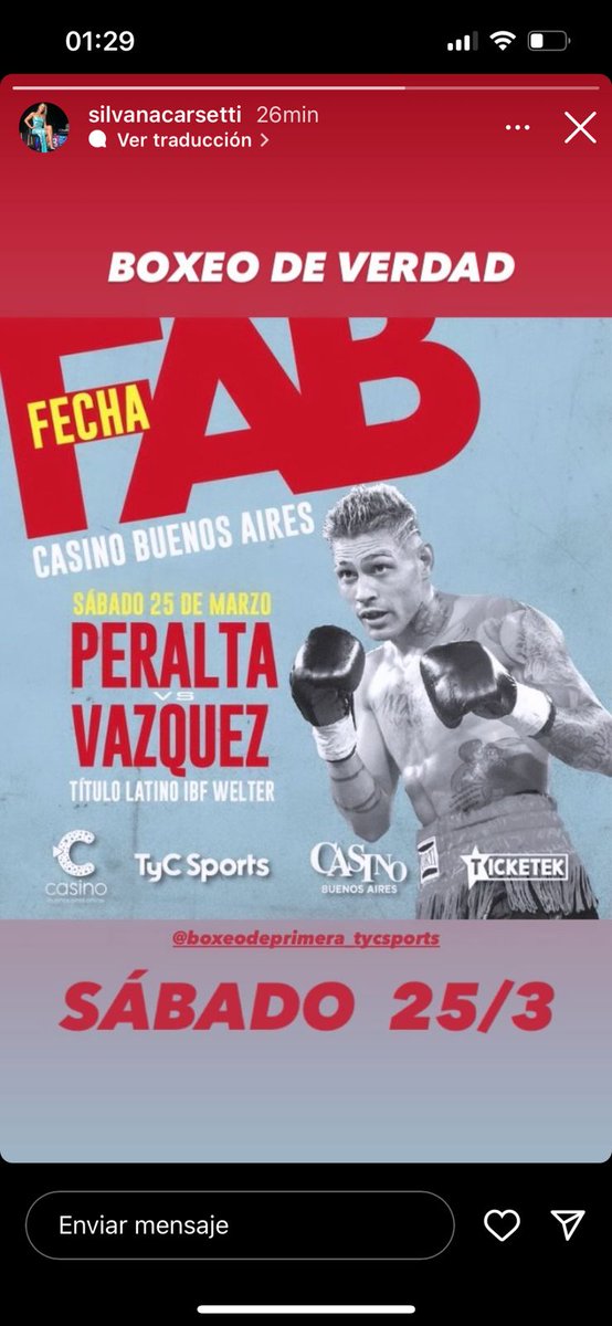 marcegon318's tweet photo. ESTA NOCHE nueva #FechaFAB desde el @CasinoBsAs por @TyCSports y @TyCSportsPlay. Desde las 23 te lo van a contar @SergioChiarito @perazzomartin  @RagazzaBox y @tuchojurnet13 .
YA SABES hoy no podés perderte @BoxeoDePrimera 
BOXEO DE VERDAD. https://t.co/ZUviKJctlo