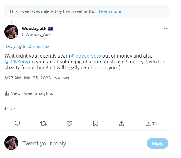 everyone be very aware of @mmuftaa has alot of followers and has taken money meant for charity and spent on himself absolutely disgusting human being and avoid him at all costs