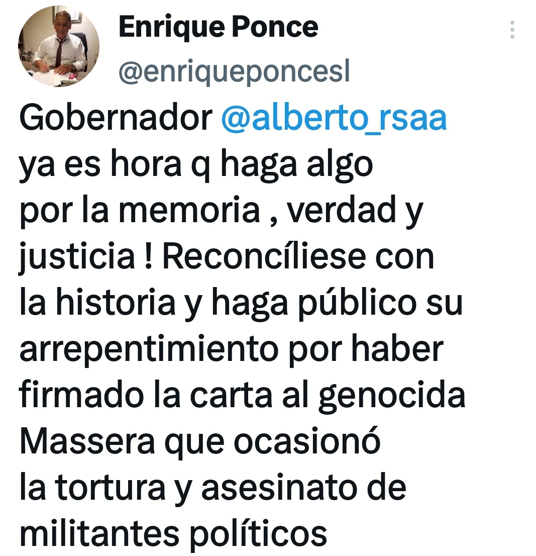 SanLuisReTop's tweet photo. Dicen  @enriqueponcesl y @PiriMacagno que al fin y al cabo "¿quien no le escribió alguna vez una carta a Massera pidiendo que hagan desaparecer gente?

Todo esta guardado en la memoria https://t.co/InGz8hcSfk