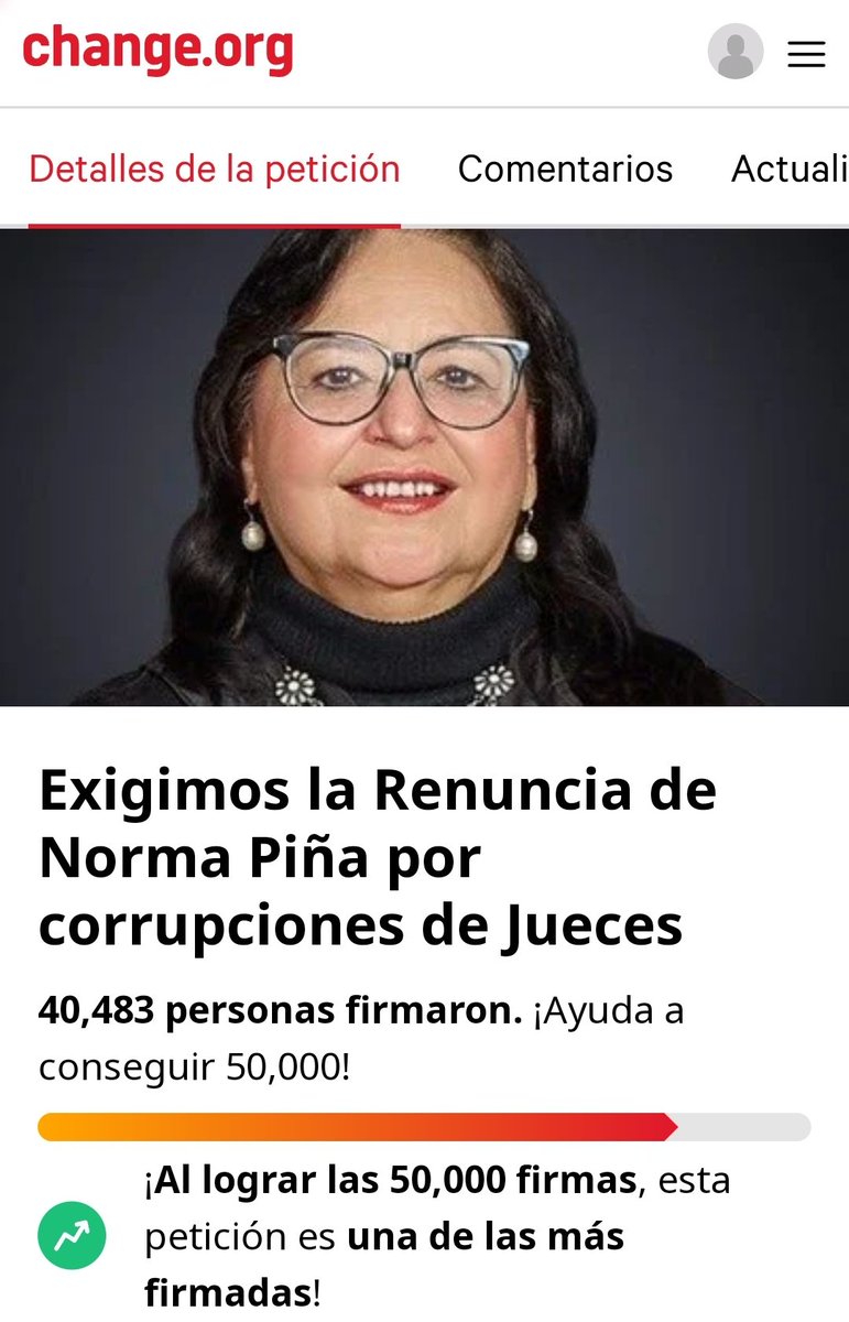 catrina_nortena's tweet photo. #ReformaJudicialYA 
Ya se pasaron las 40,000 firmas y nos acercamos a las 50,000 firmas para que se vaya la Corrupta Piña, Socia del NARCO y los Criminales... https://t.co/SblmAlFQtM