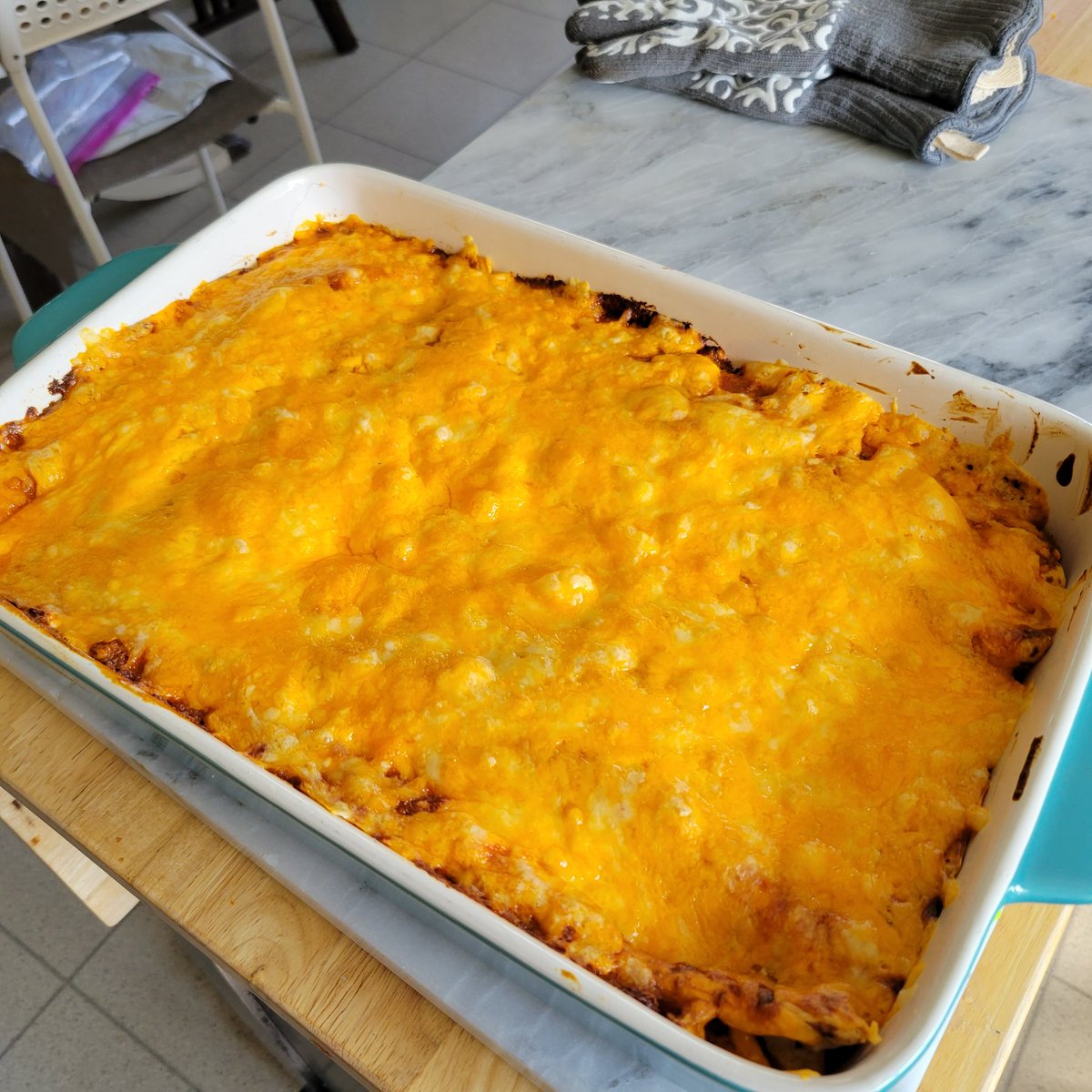 RealDanPearce's tweet image. Chicken enchiladas with a homemade southwest sauce! #lunchprep #lunch #mealprep #cooking