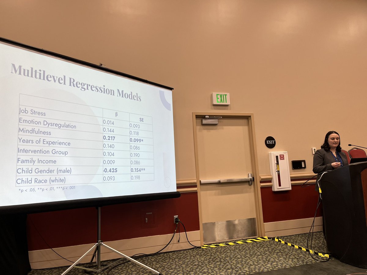 @KimiaAkhavein presents new CHIME research demonstrating that #ECE teacher #mindfulness is linked to higher self-regulation skills in preschoolers #SRCD2023 @HattonBowers