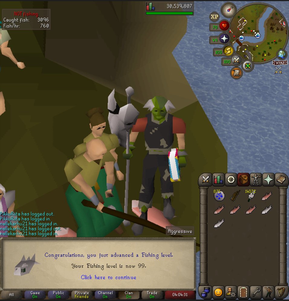 Stopperi1's tweet photo. We're done afking at River Lum. 

99 Fishing and 99 Cooking. I wonder what grind we starting next...?

#OSRS #Tileman #UIM #F2P https://t.co/ImYjWxBPHb