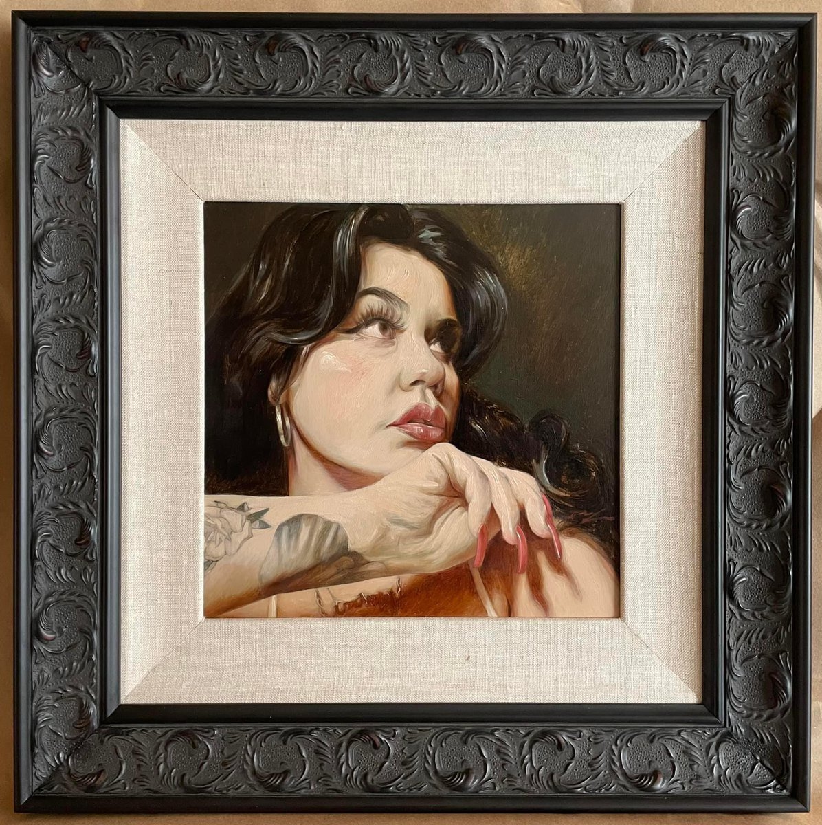 Rembrizant's tweet image. Gorgeous frame on one of my favorite paintings ‘Cream’ #framedartwork #painting #contemporaryart