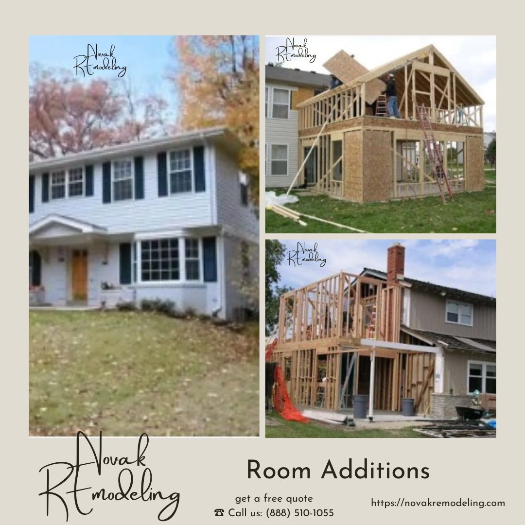 NovakRemodeling's tweet image. Running out of space in your home? Our expert room addition ideas will help you add functional square footage and create your dream space. Boost the value of your property and start planning your room addition project today! #roomaddition #homedecor #homeimprovement #remodeling