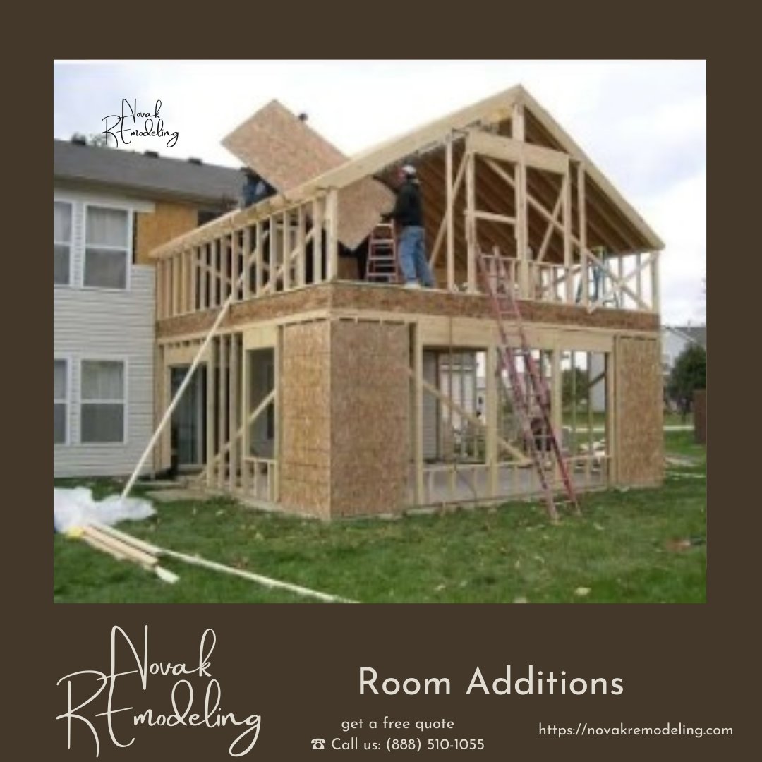 NovakRemodeling's tweet image. Running out of space in your home? Our expert room addition ideas will help you add functional square footage and create your dream space. Boost the value of your property and start planning your room addition project today! #roomaddition #homedecor #homeimprovement #remodeling