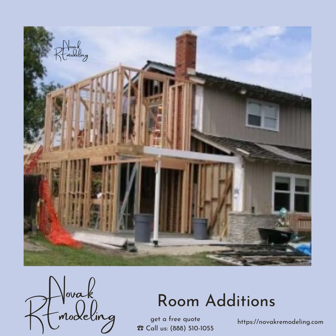 NovakRemodeling's tweet image. Running out of space in your home? Our expert room addition ideas will help you add functional square footage and create your dream space. Boost the value of your property and start planning your room addition project today! #roomaddition #homedecor #homeimprovement #remodeling