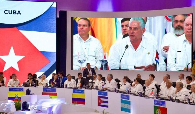 Cuba reitera su compromiso con un mundo justo, solidario y sostenible en la XXVIII Cumbre Iberoamericana que se celebra en República Dominicana.
#MejorEsPosible
#JuntarYVencer
#CumbreIberoamericana
#DeZurdaTeam