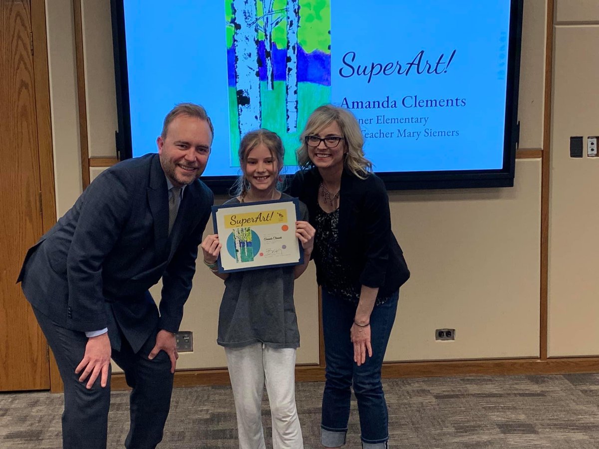 Congratulations to our student, Amanda, for her amazing art work being selected for the SuperArt show! A special “Thank You” goes to our very own Mrs. Siemers and Mrs. Erekson for their work with all our students and helping inspire them to greatness with art!