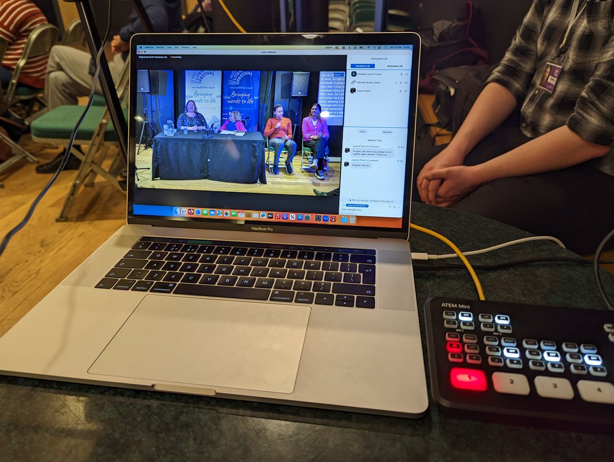KirkleesLocalTV's tweet image. A huge thanks to @Hudd_Lit_Fest for commissioning us to help run today's hybrid events and to @theLBT for being such amazing hosts! 👏👏 And of course big thanks to all the panelists! 

#HLF2023 #huddersfield #kirkless #keepfestivalshybrid #literature #KLTV
