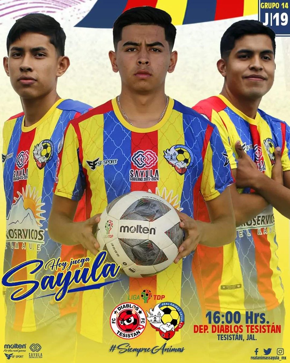 animassayula_mx's tweet photo. 🗣️¡Hoy juega Sayula! ¡Hoy juegan las Ánimaaaaas! 
👻⚽

¡Nos vemos esta tarde en Tesistán! 👊👻

#DiablosAnimas 
#SiempreÁnimas 💛 https://t.co/bn2Tul3lPC