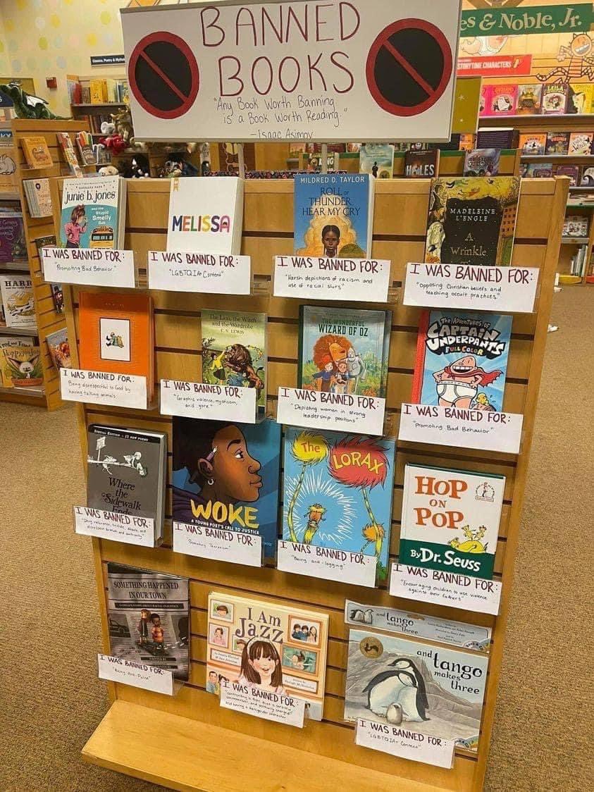 Kudos to Barnes and Noble’s banned book section!!