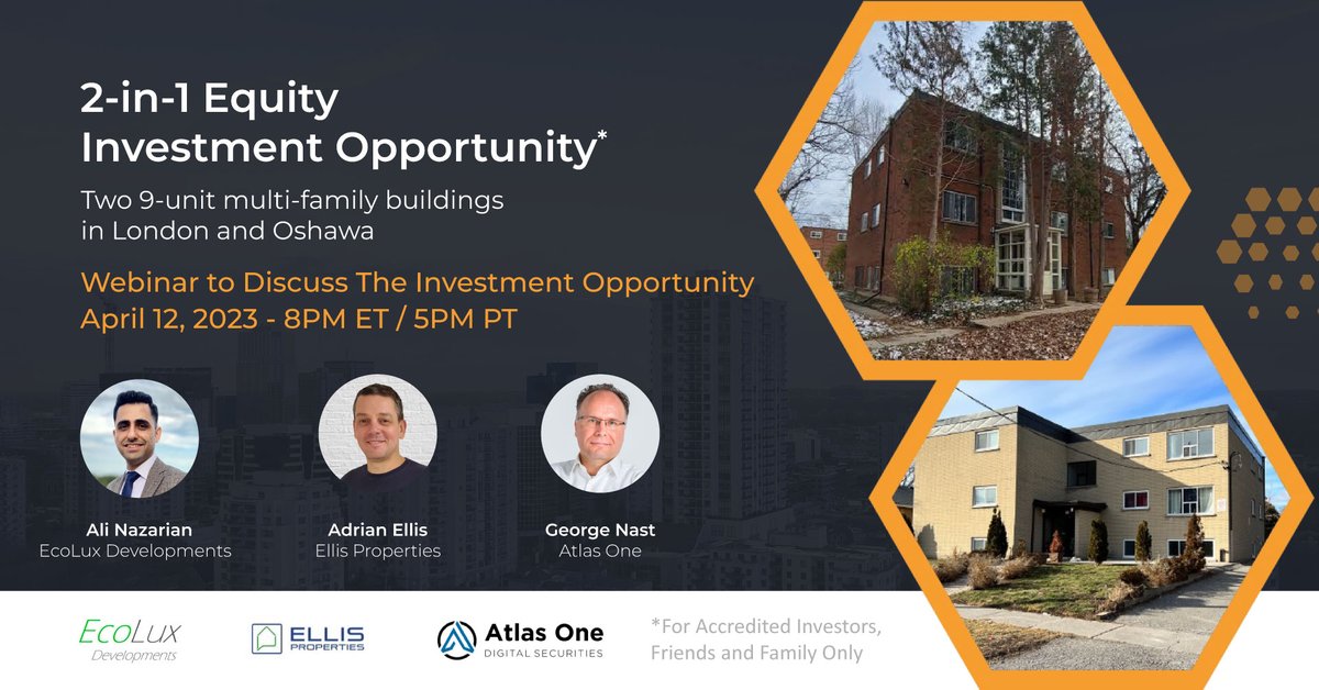 Join us for a webinar on our latest Offering: us06web.zoom.us/webinar/regist…
* For Accredited investors only
#realestateinvesting #RealEstateInvestor #investment