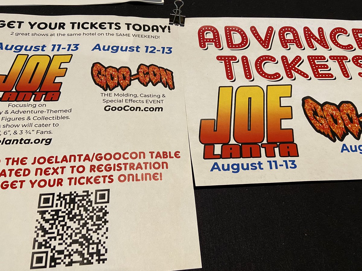 jdkburke's tweet photo. Hanging out today at #ToyLanta peddling advance tickets to #GooCon and #Joelanta. #toycollector #GIJoe Librarians do interesting stuff too. https://t.co/esYKHtgdKU