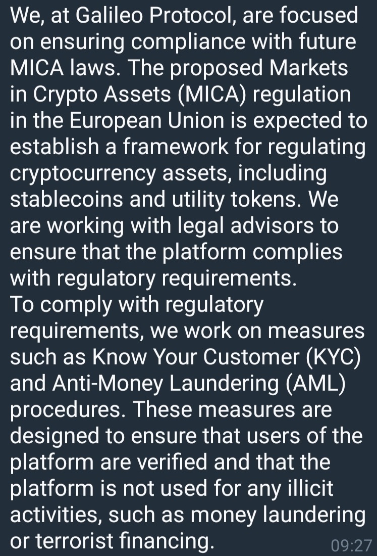GalileoUpdates's tweet photo. On regulation and compliance https://t.co/K4MoNOzoTD