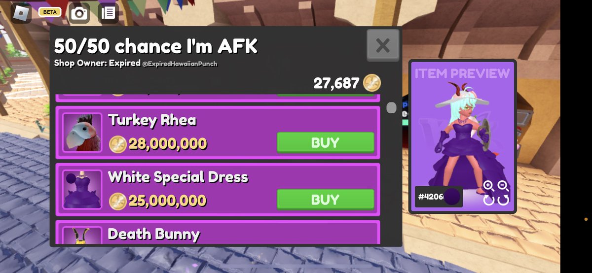 CreatorSirNoms's tweet photo. I want that White Special Dress on World Zero on roblox lol I’ll grind for it 🤭 https://t.co/8j60xygPL3