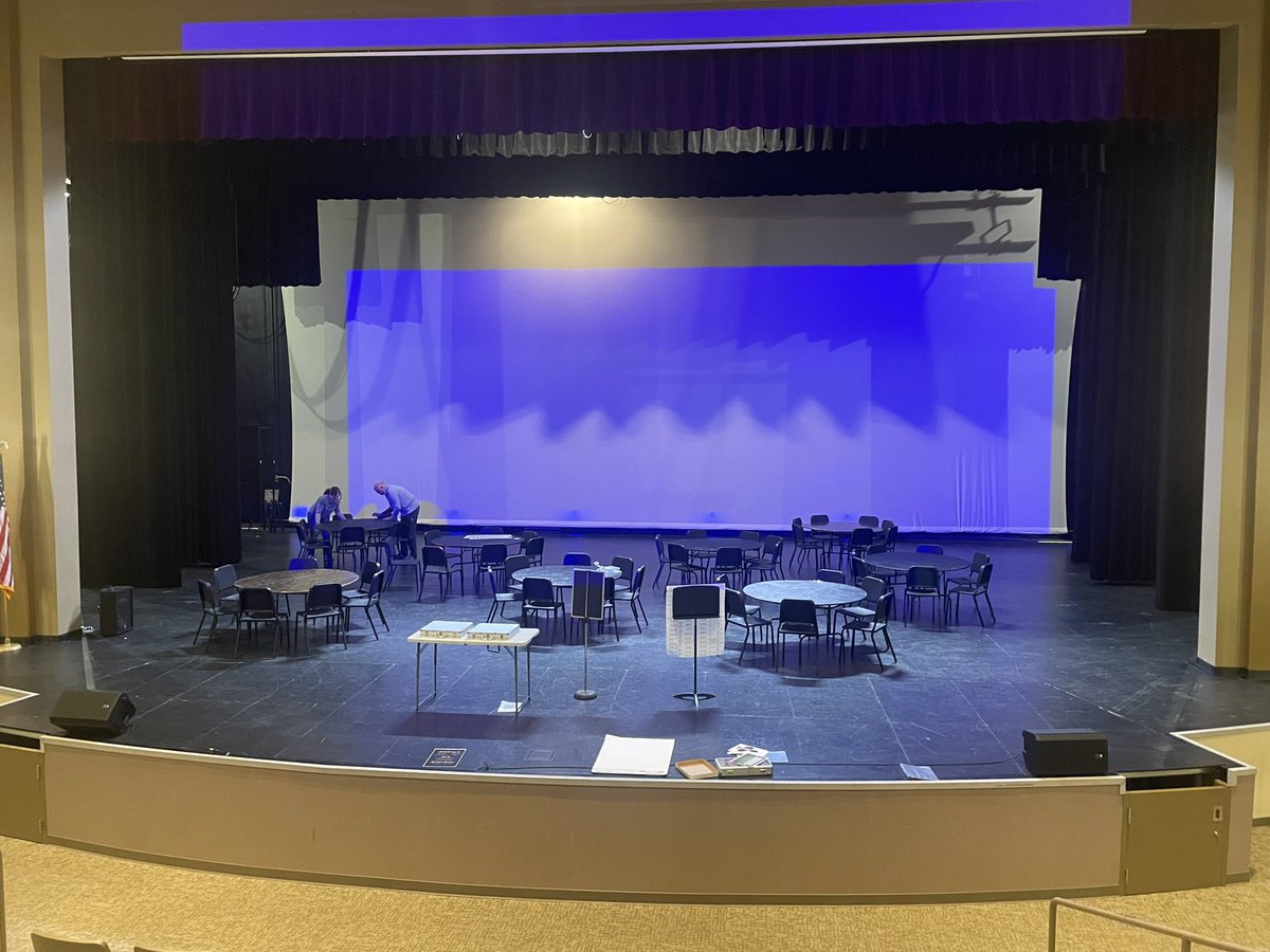 RadioEgesdal's tweet photo. The stage is set for tonight's charity poker tournament! Walk-ins are welcome and I will have the game on the big screen so no excuses. Registration at 5 PM and cards are in the air at 6:00 PM. https://t.co/gaEqGRFWeS