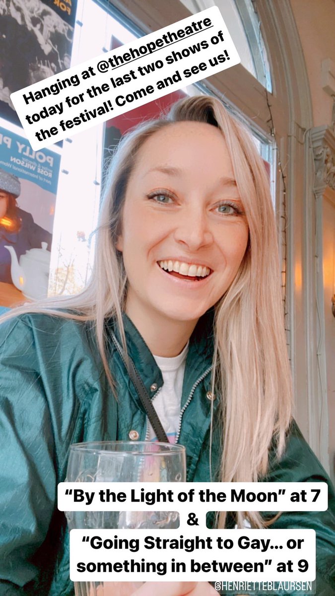 Come by <a href="/TheHopeTheatre/">The Hope Theatre</a> to catch our final two shows today! 
By the Light of the Moon at 7 
Going Straight to Gay…or something in between” at 9
#fringetheatre #londontheatre #whatsonlondon #femaletheatre