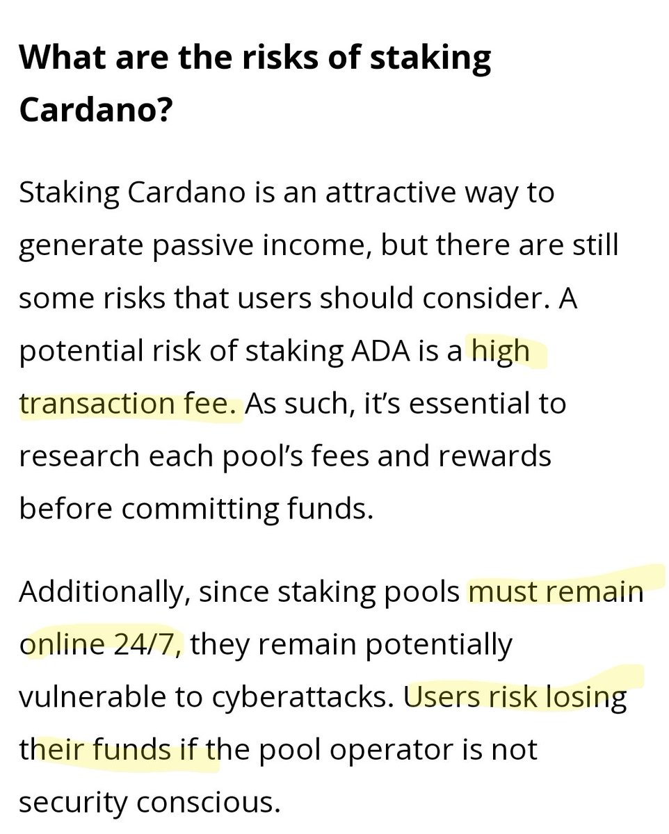 PhilippeVleLong's tweet image. . @Cointelegraph Clueless or malicious?
3 major errors in only 5 sentences.
1. Tx fee is currently 5 cents
2. Thanks to Orobouros, Cardano allows for dynamic availability
3. Staked ADA remains 100% in the users custody. You can never loose your coins like this.