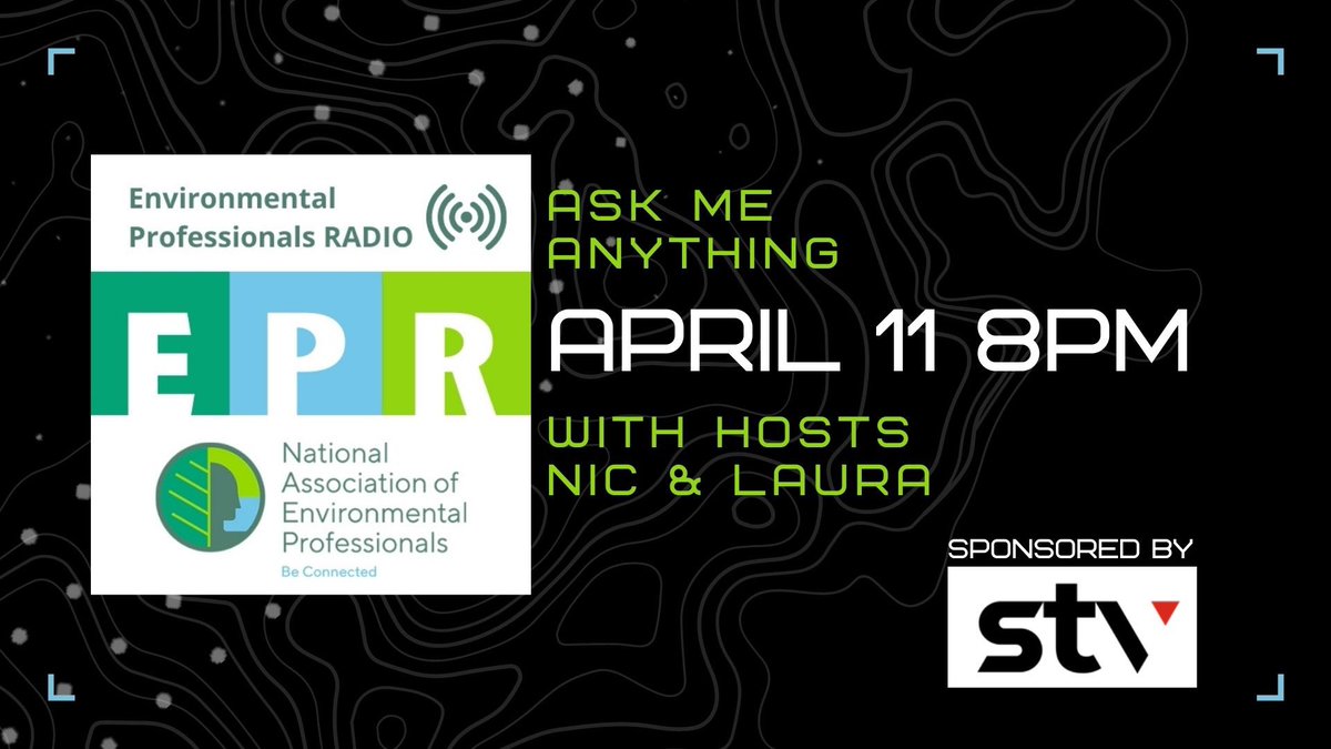Join EPR for a special YouTube Live Ask Me Anything April 11 8 pm ET. Sponsored by STV Inc #careers #jobsearch #climatechange #conservation #environmental #conservationcareers #greenjob #environmentaljobs #climatecareers