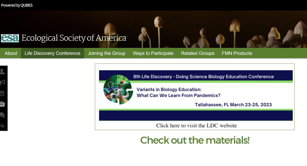 We are partnering with <a href="/ESA_org/">Ecological Society</a>  this year to make it easy to share #LDC2023 conference materials in the QUBES OER Library.  When you publish on <a href="/qubeshub/">QUBES Hub</a>  you get a publicly accessible record of your scholarship with a full citation including a doi:  tinyurl.com/s3zp8em7