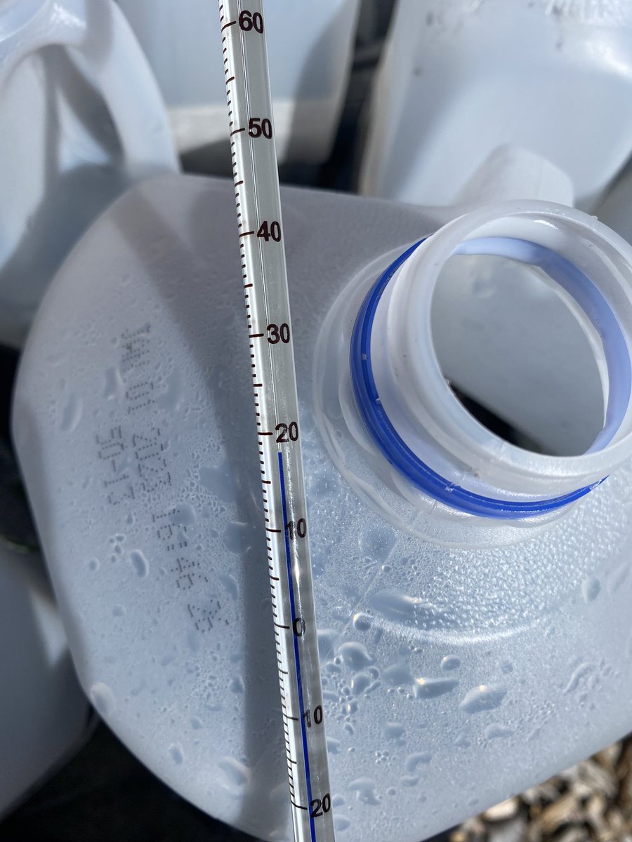 MHKProjectGreen's tweet photo. 6th grade science classes visited our garden this week to determine the warmest spot for seeds to germinate. Our data, communicated through graphs &amp; CERs, were in clear agreement; the cold frame &amp; jugs are the warmest! The cold frame was over 100 degrees Fahrenheit! @EWRSDK12 https://t.co/Y4XJX4iMub