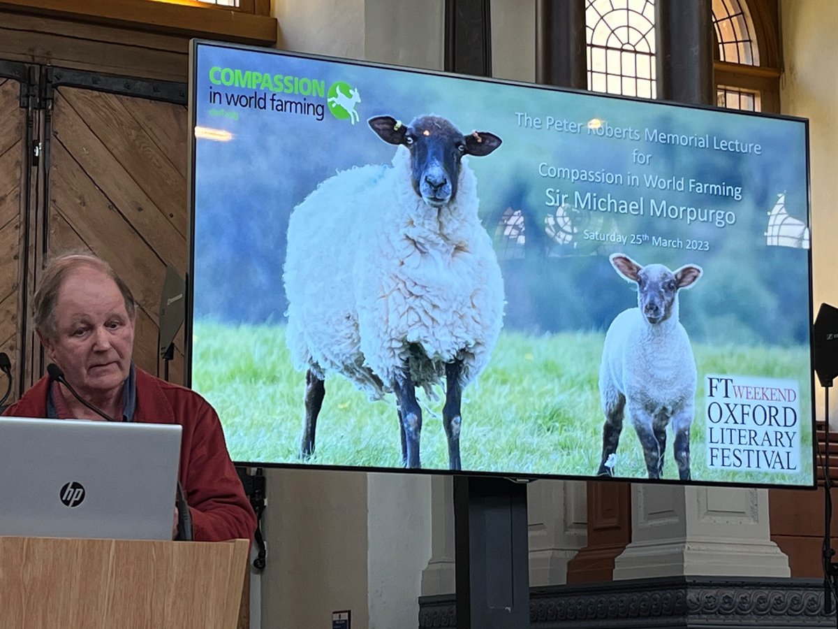 philip_ciwf's tweet image. ‘This good Earth is a living breathing being and we must take care for her…
We must love her.
We are her Guardians too.
So dear ones live always in harmony and in rhythm.
All shall be well if we make it well’
#MichaelMorpurgo @ciwf Peter Roberts Memorial Lecture
@oxfordlitfest