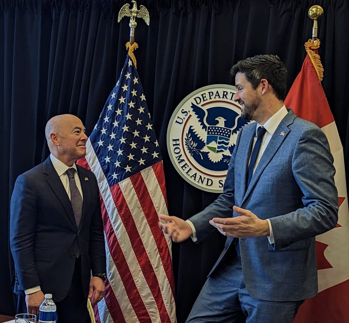 SeanFraserMP's tweet photo. @SecMayorkas, thank you for your leadership in advancing this important work. The Safe Third Country Agreement is an important example of our bilateral cooperation on migration and refugee protection. https://t.co/IvW91Ai7P7