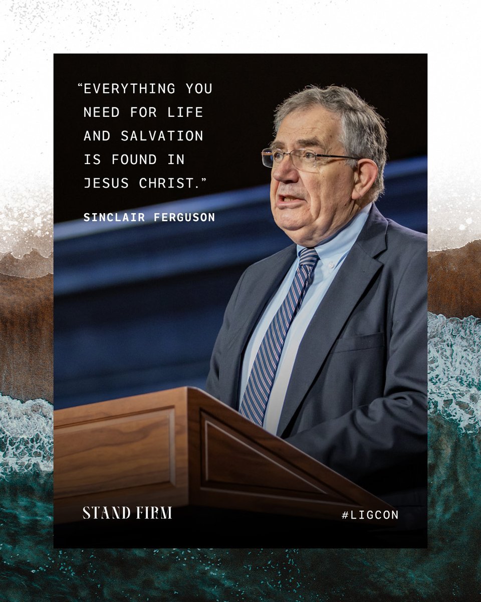 Ligonier's tweet photo. Everything you need for life and salvation is found in Jesus Christ. —Sinclair Ferguson #ligcon https://t.co/ceTN2Y4RJr