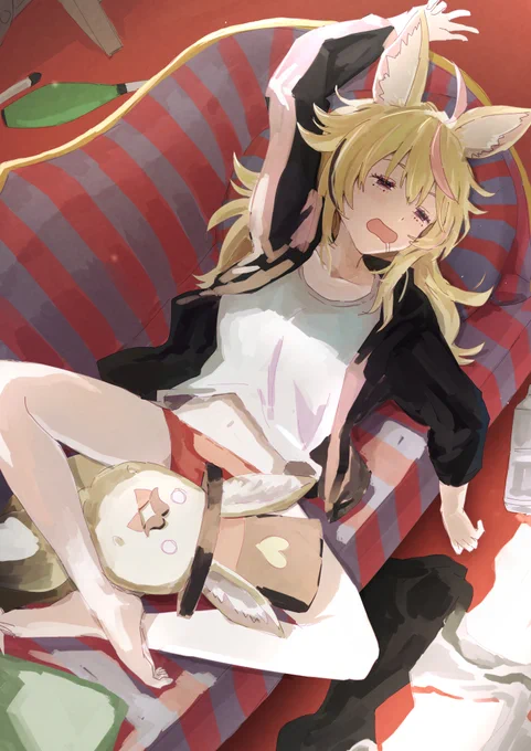 ソファーで寝なや#絵まる 