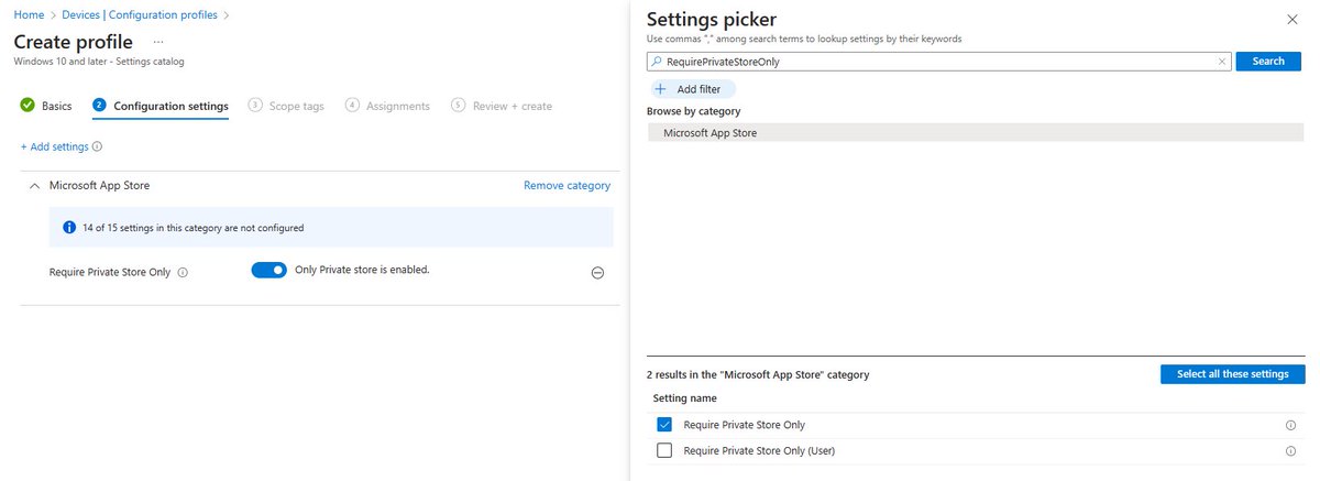 Brinkhoff_C's tweet photo. 💡🧰 Does your organization want to block Microsoft store access for users, but still want to deploy the new #Windows365 app / Store apps via WinGet and benefit from auto-updates? Replace/remove all your existing GPO store based settings by the one just below, and your good from the user side (and IT admins can still deploy the app).