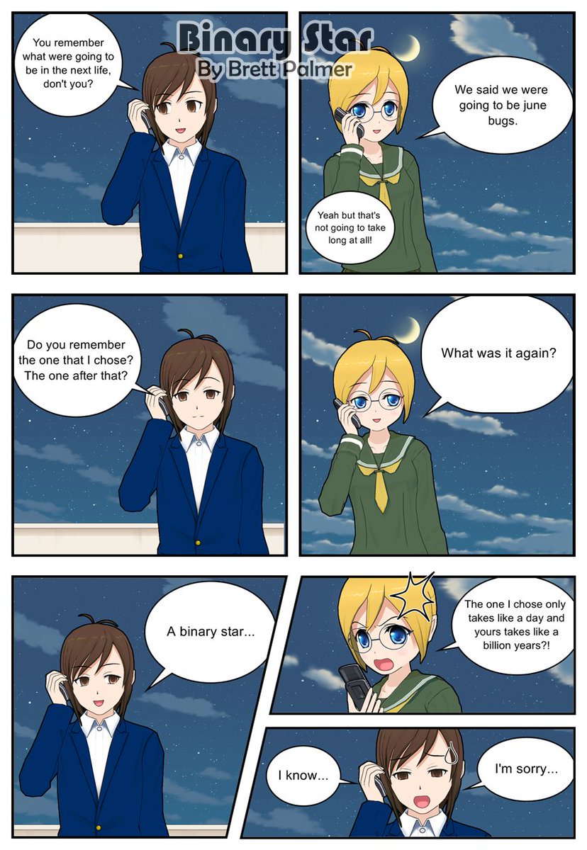 BGPportfolio's tweet photo. Re-posting this cute little comic~ Click below to check out the poem that it was based on:
https://t.co/XOg5JSHIND

#writing #WritingCommmunity #space #romance #love #friends #star #poetry #poem #poetrytwitter #blog https://t.co/HFKT0k1dhi